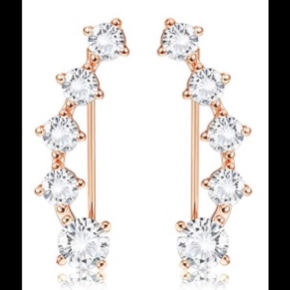 HP🔥🌹Beautiful 🌹Crystal Climber Earrings 🌹NWT🏷 - Picture 6 of 10